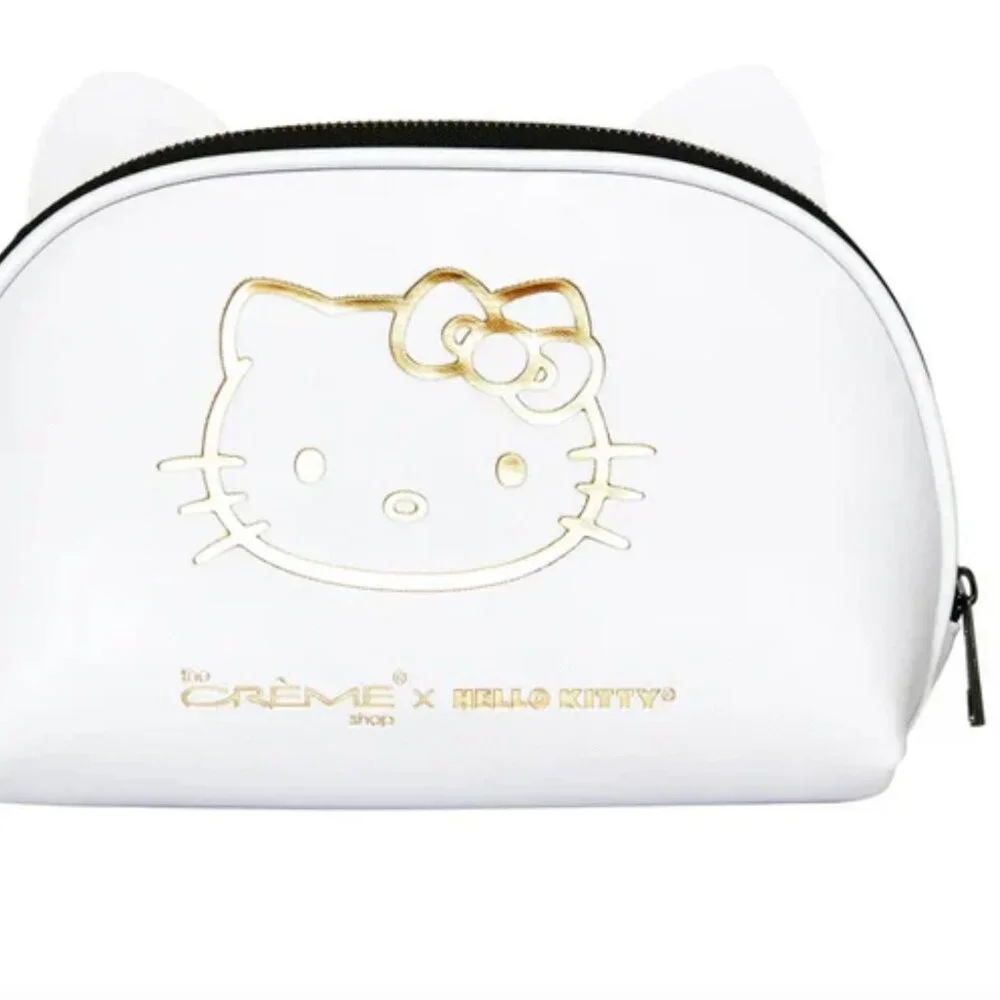 NWT Creme Shop x Hello Kitty Dome Makeup Bag Travel Pouch